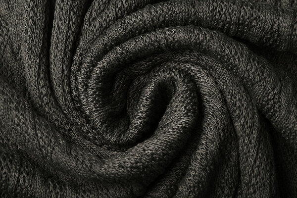 Gestrickter Feiner Zopfstoff Grau