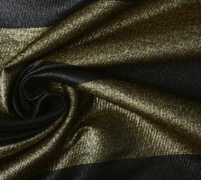 Brokat  Breite Streifen Gold-Schwarz