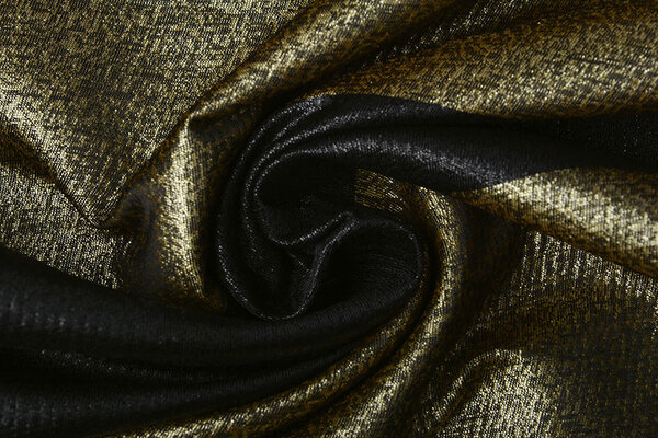 Brokat  Breite Streifen Gold-Schwarz Brokat  Breite Streifen Gold-Schwarz