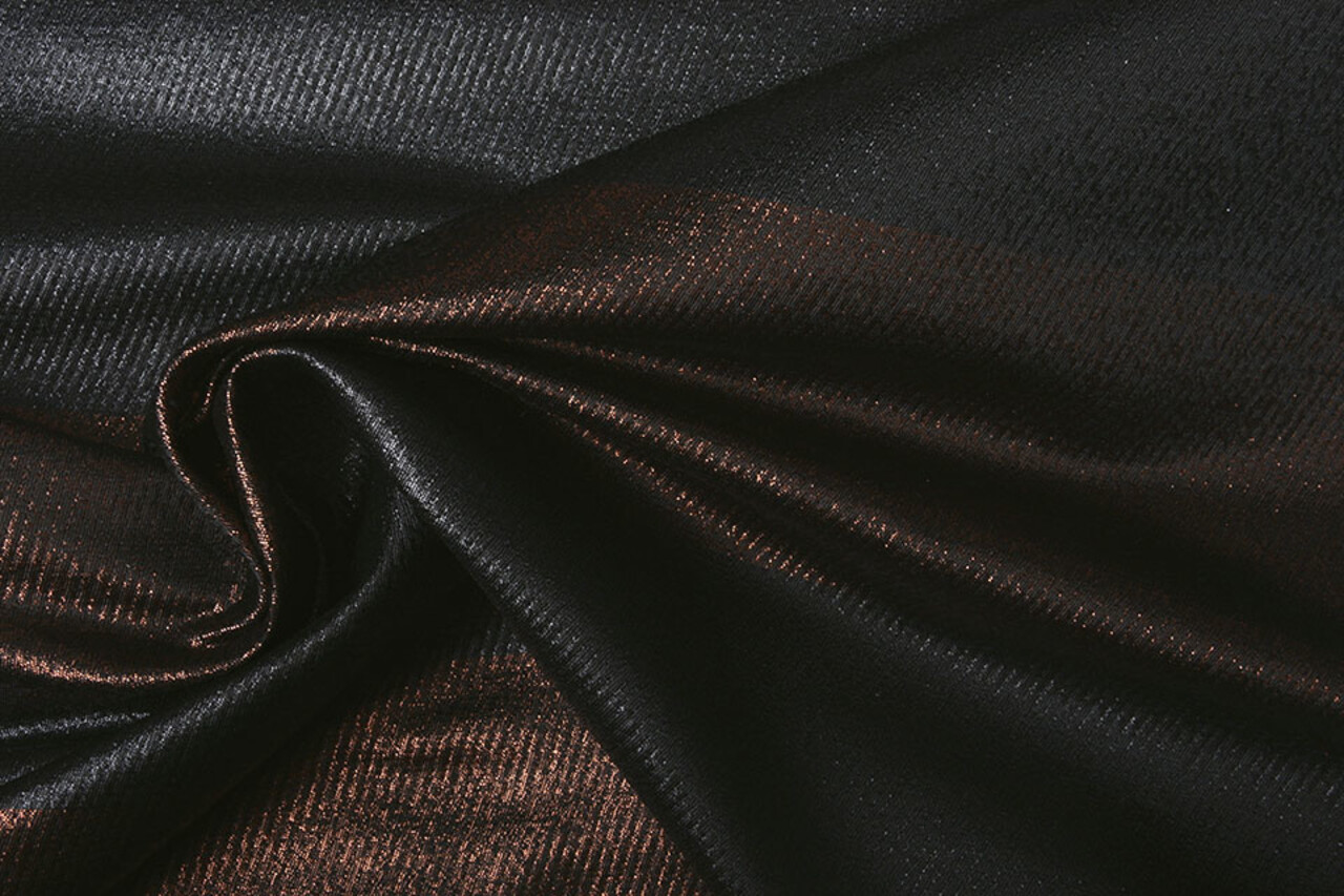 Brocart Grand Rayures Marron-Noir