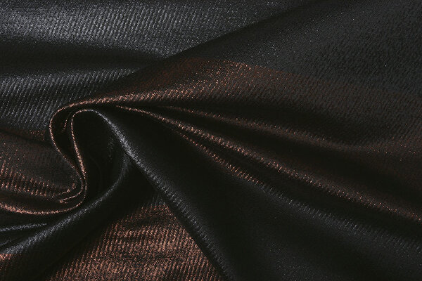 Brocart Grand Rayures Marron-Noir