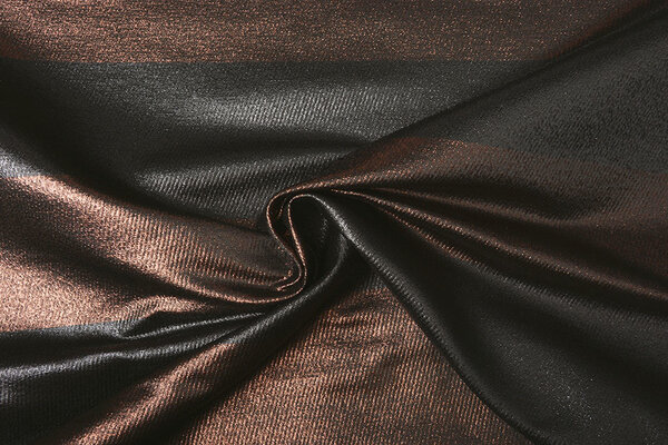 Brocart Grand Rayures Marron-Noir