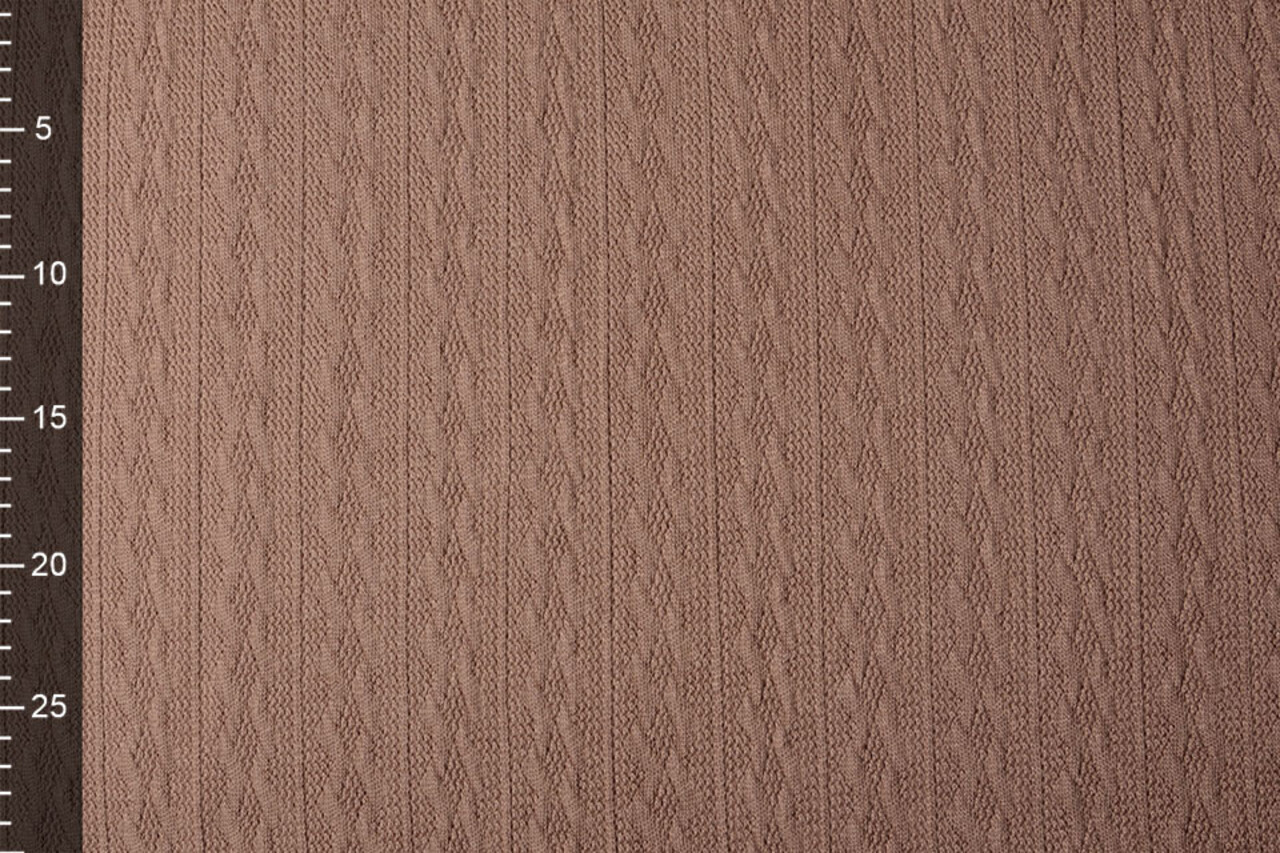 Gestrickter Feiner Zopfstoff Dunkel Altrosa