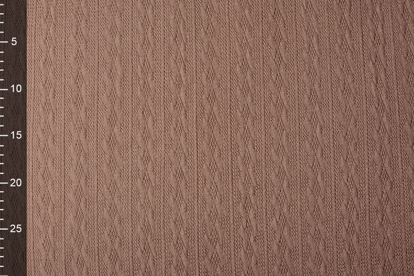 Gestrickter Feiner Zopfstoff Dunkel Altrosa