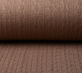 A Maglia Fine Treccia Tessuto Rosa Antico Scuro