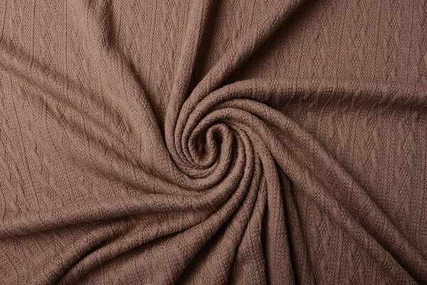 A Maglia Fine Treccia Tessuto Rosa Antico Scuro
