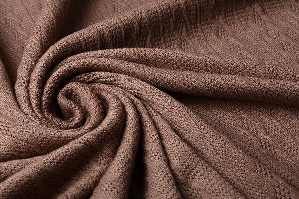 Knitted Fine Cable Fabric Dark Old Pink