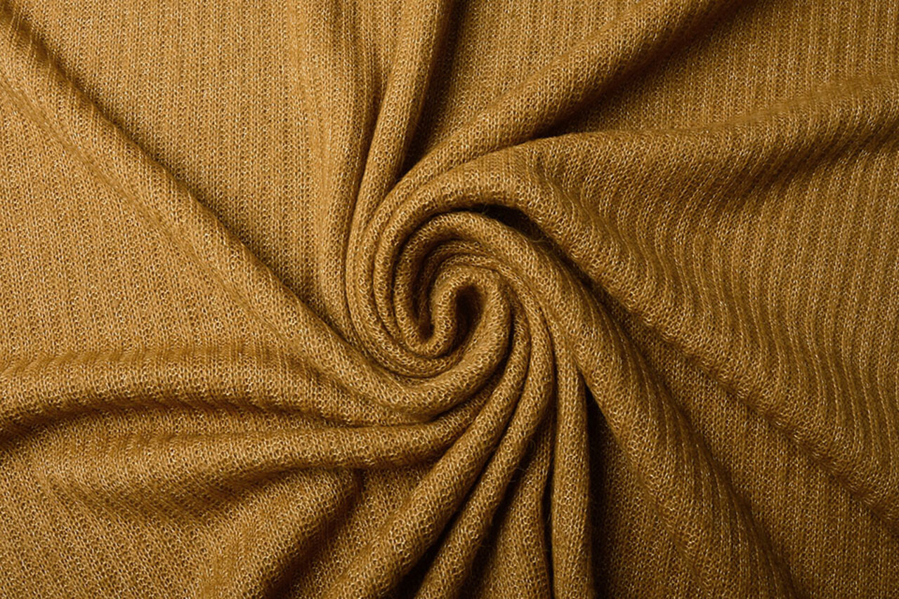 Knitted Fabric Luciano Mustard Brown Knitted Fabric Luciano Mustard Brown