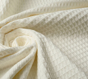Oeko-Tex®  Waffle Pique Fabric Natural Oeko-Tex®  Waffle Pique Fabric Natural