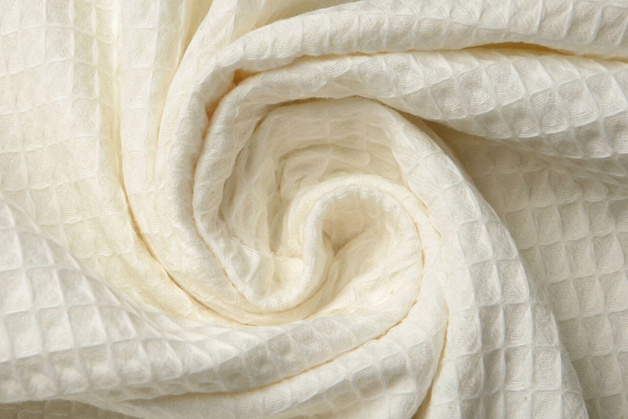 Oeko-Tex®  Waffelpiqué Baumwolle Natürlich