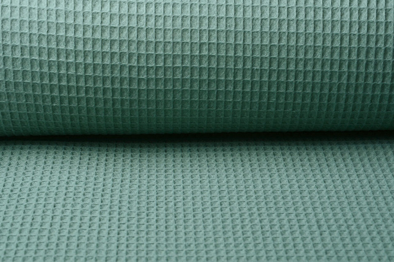 Oeko-Tex®  Wafel Katoen Donker Oud Groen Oeko-Tex®  Wafel Katoen Donker Oud Groen