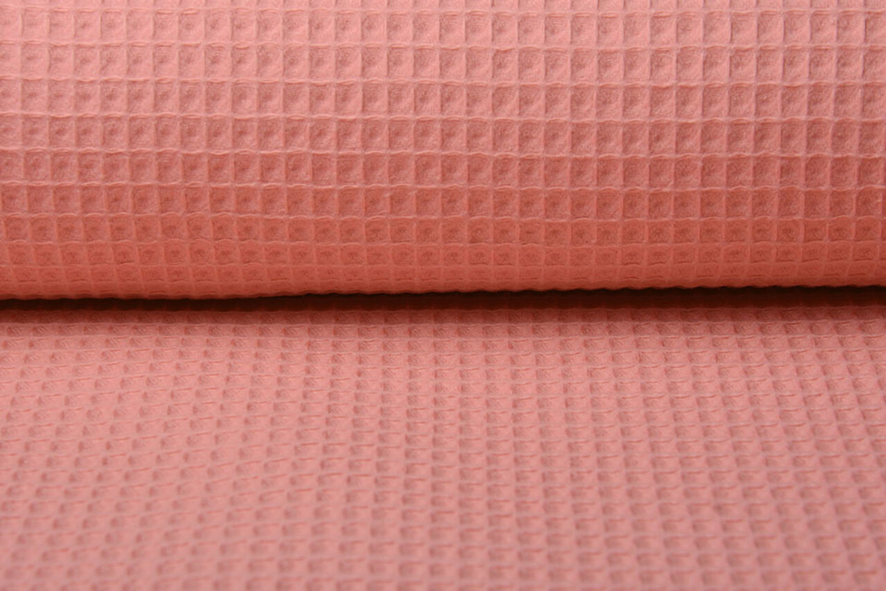 Oeko-Tex®  Waffelpiqué Baumwolle Koralle Oeko-Tex®  Waffelpiqué Baumwolle Koralle