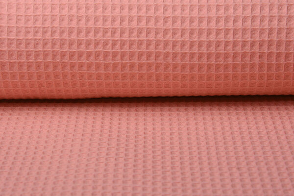 Oeko-Tex®  Waffelpiqué Baumwolle Koralle Oeko-Tex®  Waffelpiqué Baumwolle Koralle