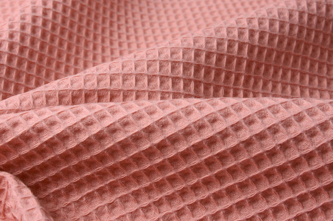 Oeko-Tex®  Waffelpiqué Baumwolle Koralle Oeko-Tex®  Waffelpiqué Baumwolle Koralle