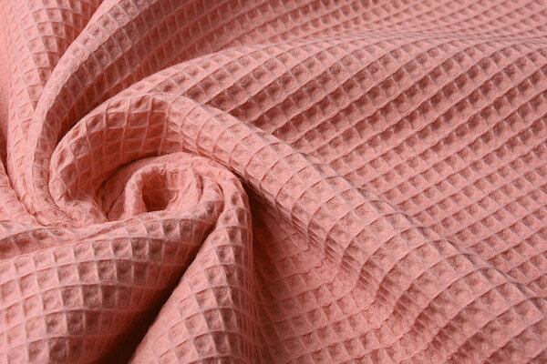 Oeko-Tex®  Waffelpiqué Baumwolle Koralle Oeko-Tex®  Waffelpiqué Baumwolle Koralle