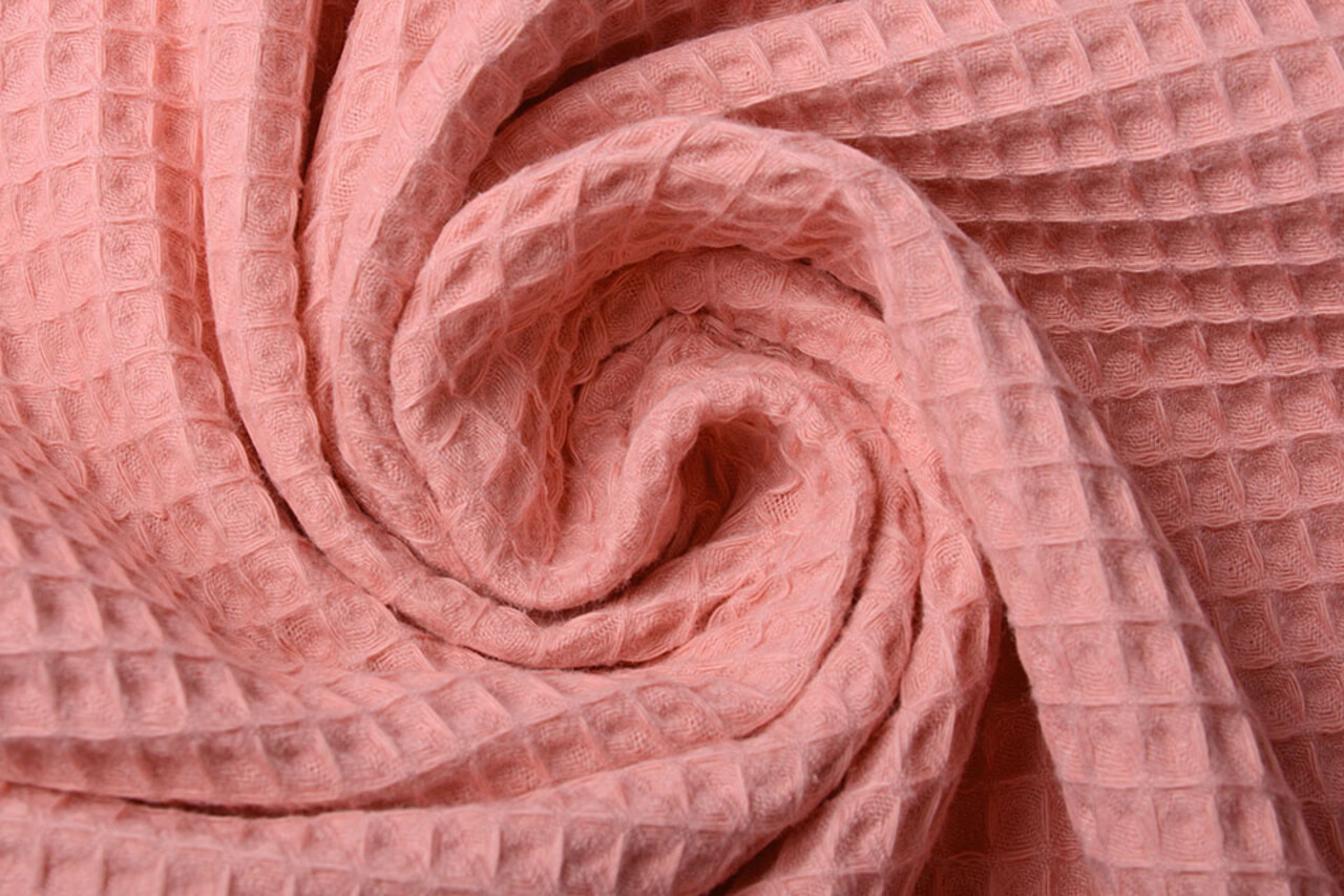 Oeko-Tex® Cotone a Nido D’ape Corallo Oeko-Tex® Cotone a Nido D’ape Corallo