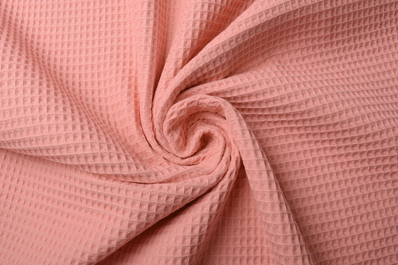 Oeko-Tex®  Waffelpiqué Baumwolle Koralle Oeko-Tex®  Waffelpiqué Baumwolle Koralle