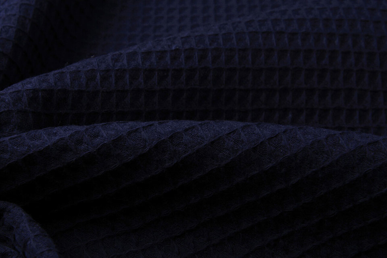 Oeko-Tex®  Waffelpiqué Baumwolle Marine