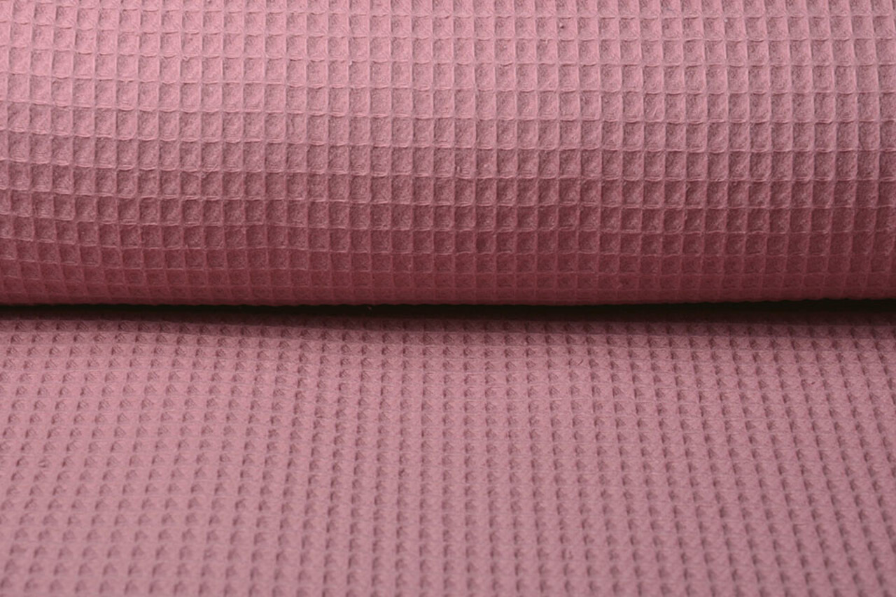 Oeko-Tex®  Wafel Katoen Donker Oud roze Oeko-Tex®  Wafel Katoen Donker Oud roze