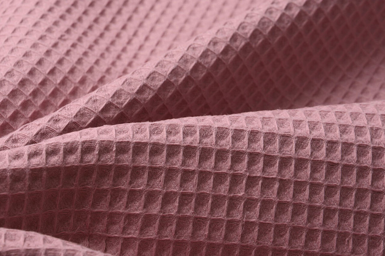 Oeko-Tex®  Wafel Katoen Donker Oud roze Oeko-Tex®  Wafel Katoen Donker Oud roze