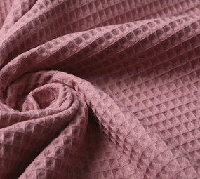 Oeko-Tex®  Waffle pique Dark Old pink Oeko-Tex®  Waffle pique Dark Old pink