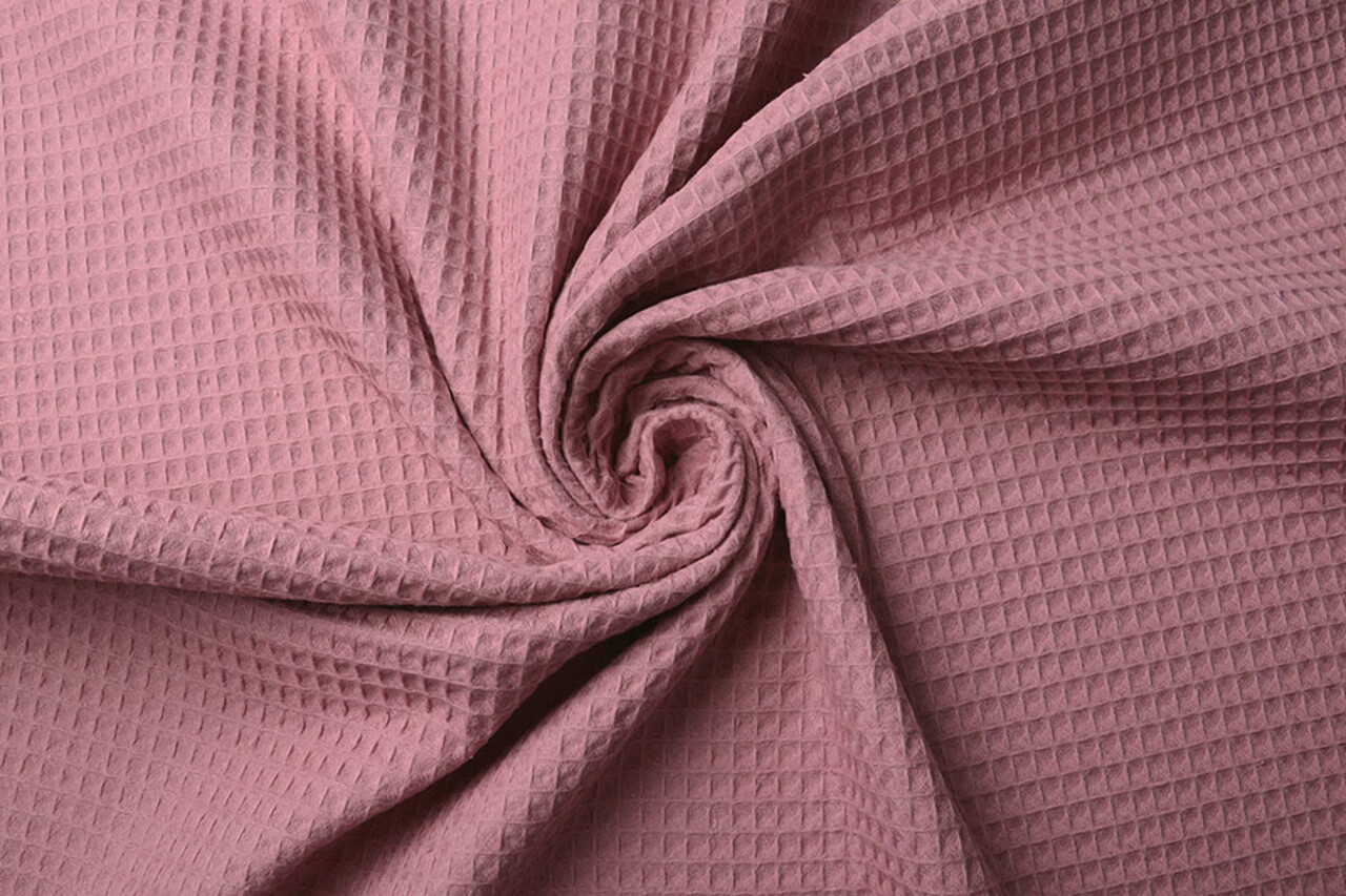 Oeko-Tex®  Nid d’Abeille Coton Vieux Rose Foncé