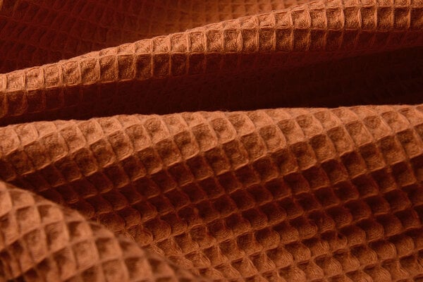 Oeko-Tex®  Nid d’Abeille Coton Orange Brique