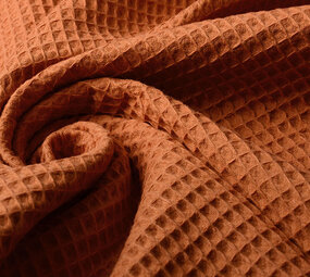 Oeko-Tex® Cotone a Nido D’ape Arancione Mattone Oeko-Tex® Cotone a Nido D’ape Arancione Mattone