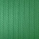 Strickstoff Zopfmuster Jersey Grassgrün