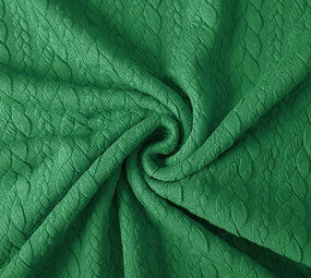 Gebreide kabel stof tricot Grasgroen Gebreide kabel stof tricot Grasgroen