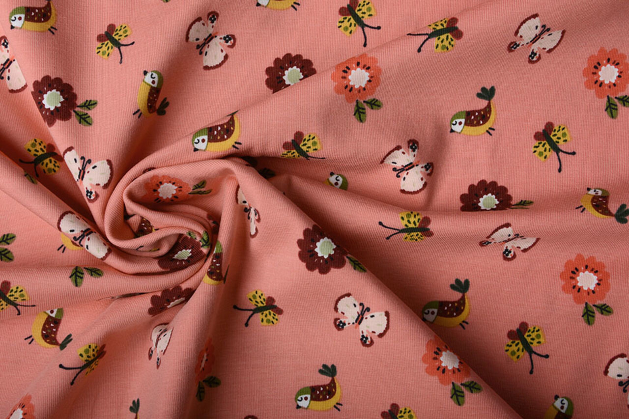 Oeko-Tex®  Cotton Jersey Fiep Salmon