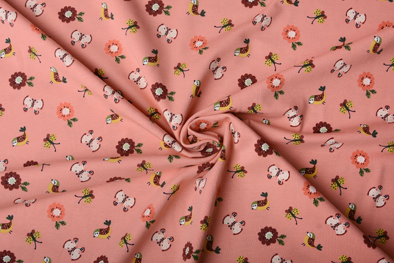 Oeko-Tex®  Cotton Jersey Fiep Salmon