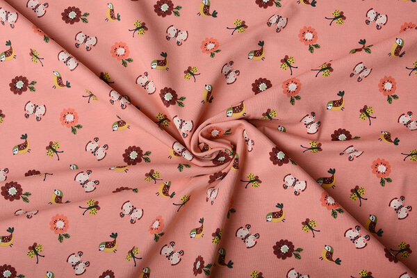 Oeko-Tex®  Cotton Jersey Fiep Zalm Oeko-Tex®  Cotton Jersey Fiep Zalm