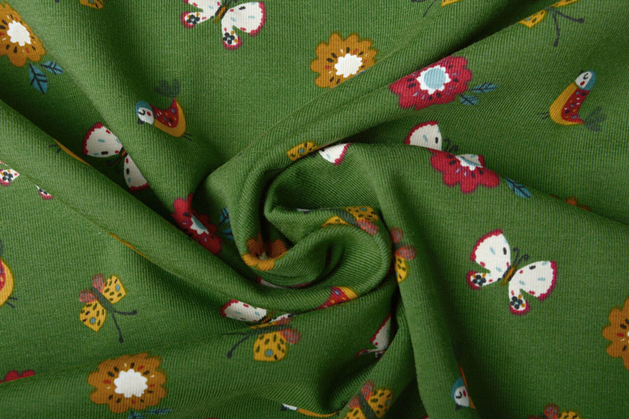 Oeko-Tex®  Baumwolljersey Fiep Grün