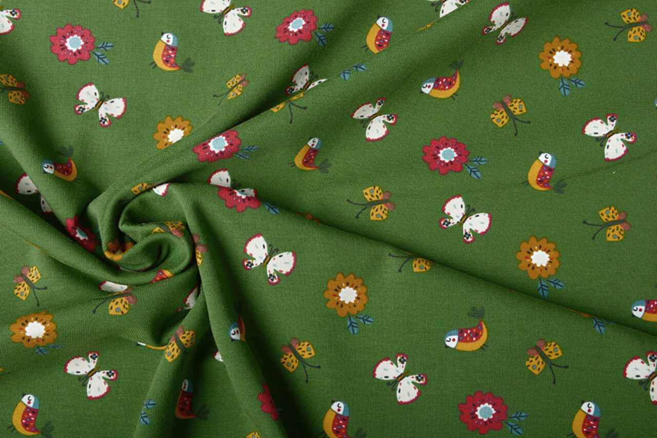 Oeko-Tex®  Baumwolljersey Fiep Grün Oeko-Tex®  Baumwolljersey Fiep Grün