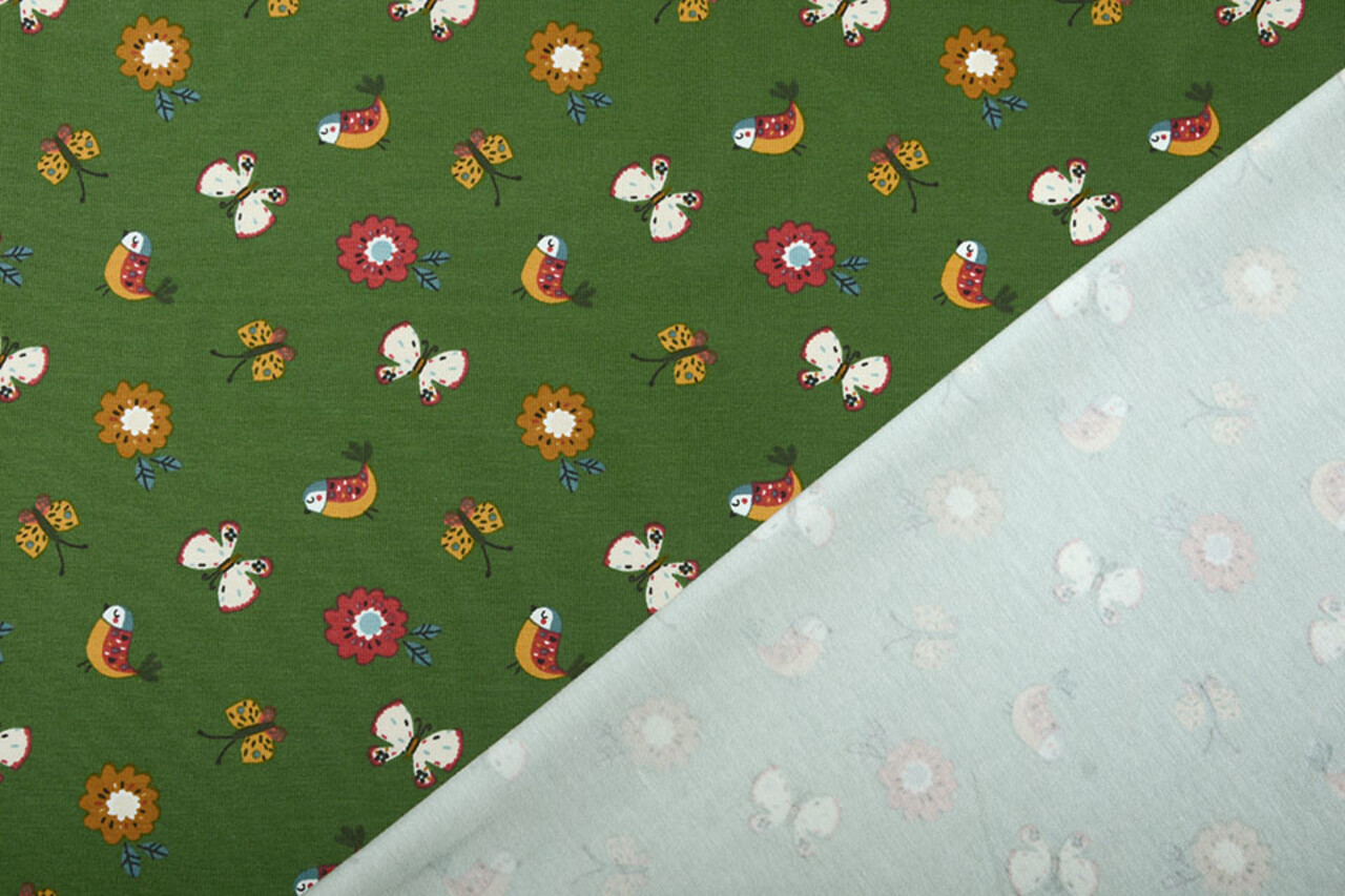 Oeko-Tex®  Baumwolljersey Fiep Grün Oeko-Tex®  Baumwolljersey Fiep Grün