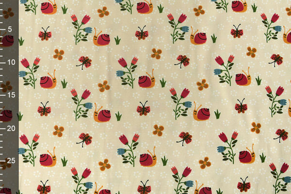 Oeko-Tex®  Cotton Jersey Gastropoda Creme