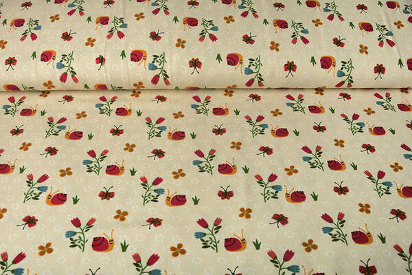 Oeko-Tex®  Cotton Jersey Gastropoda Creme