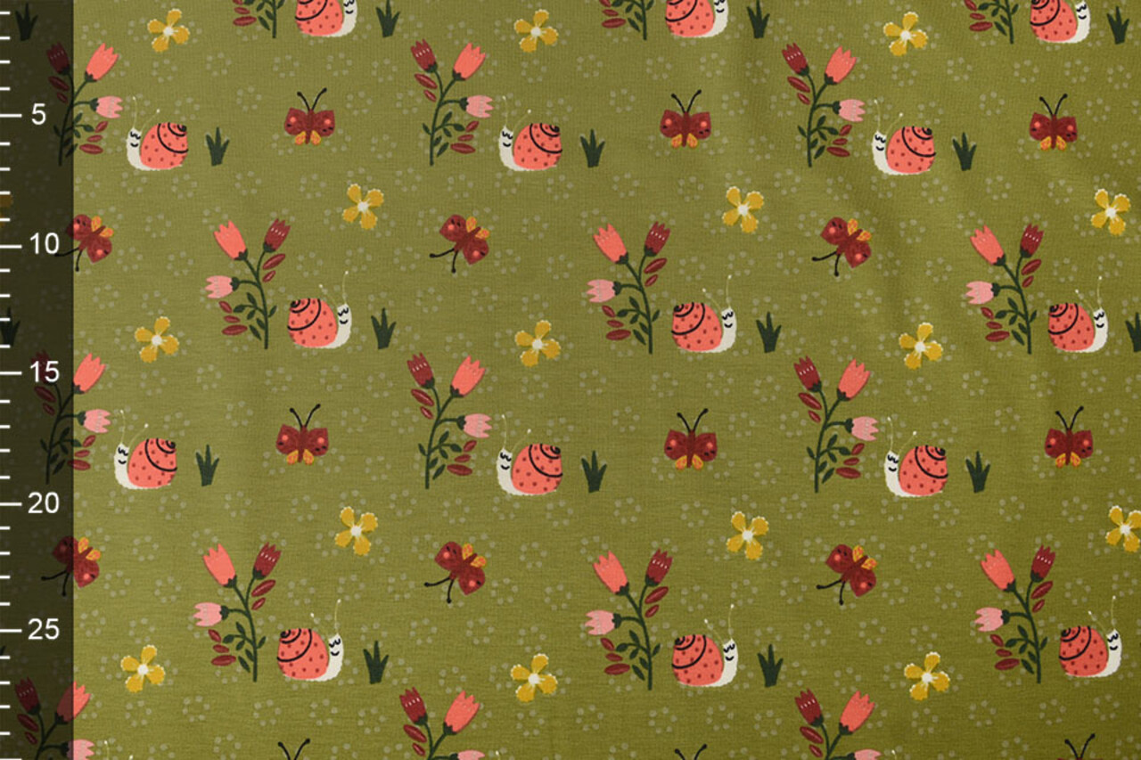 Oeko-Tex®  Cotton Jersey Gastropoda Moss Green