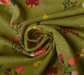 Oeko-Tex® Jersey Coton Gastropoda Vert Mousse Oeko-Tex® Jersey Coton Gastropoda Vert Mousse