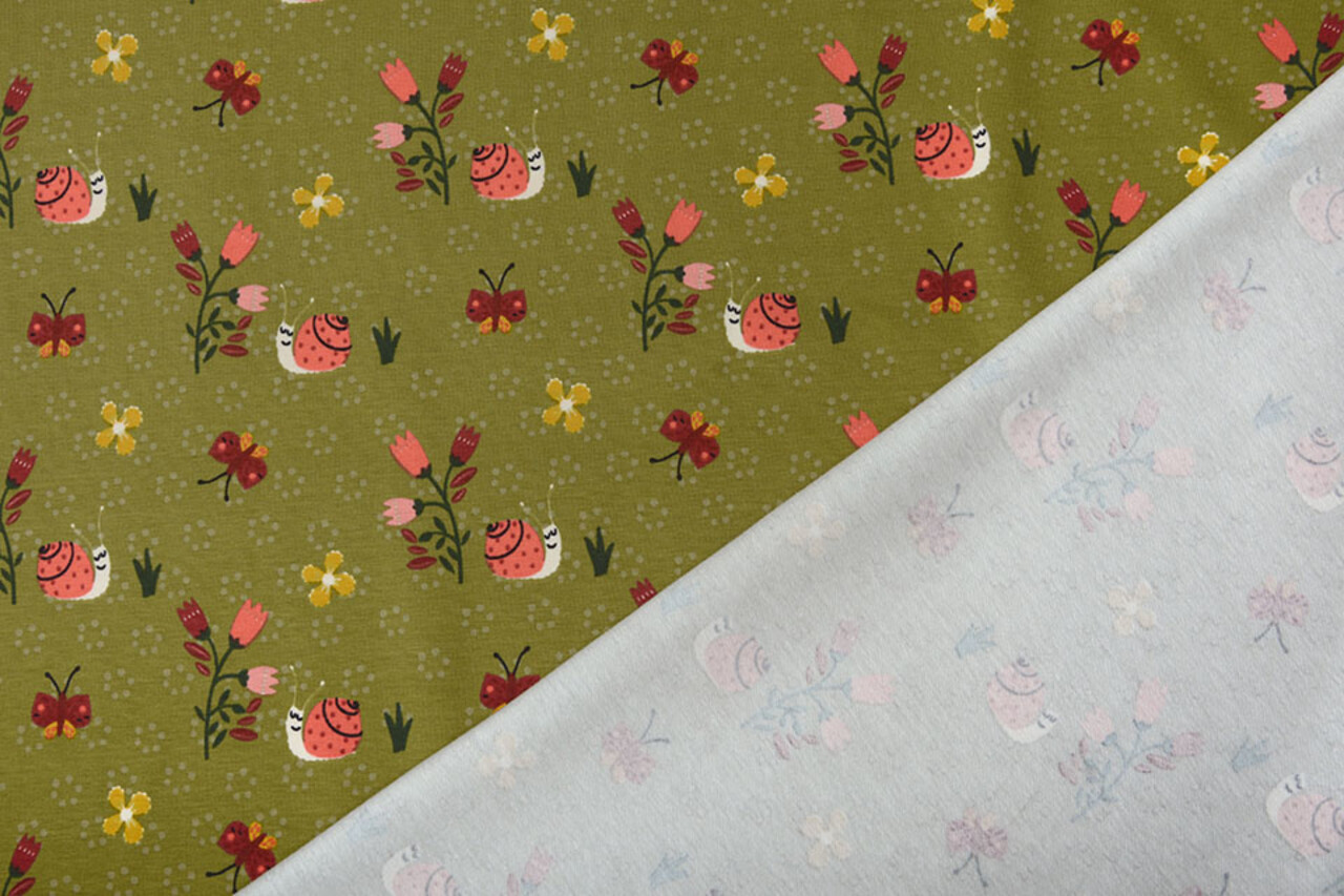 Oeko-Tex®  Cotton Jersey Gastropoda Moss Green
