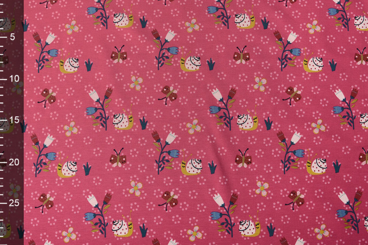 Oeko-Tex®  Cotton Jersey Gastropoda Fuchsia