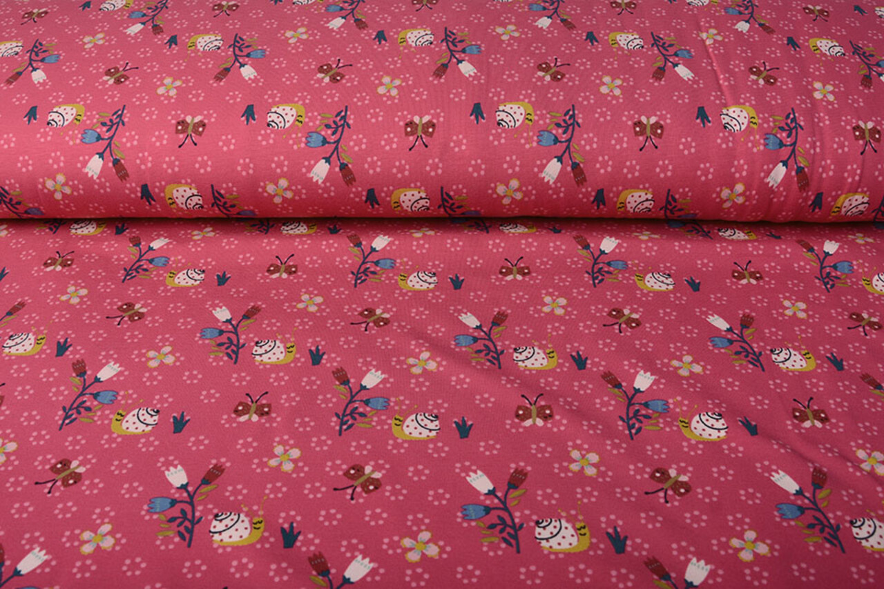 Oeko-Tex®  Cotton Jersey Gastropoda Fuchsia