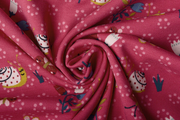 Oeko-Tex®  Cotton Jersey Gastropoda Fuchsia