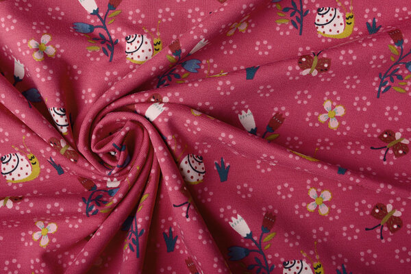 Oeko-Tex®  Cotton Jersey Gastropoda Fuchsia