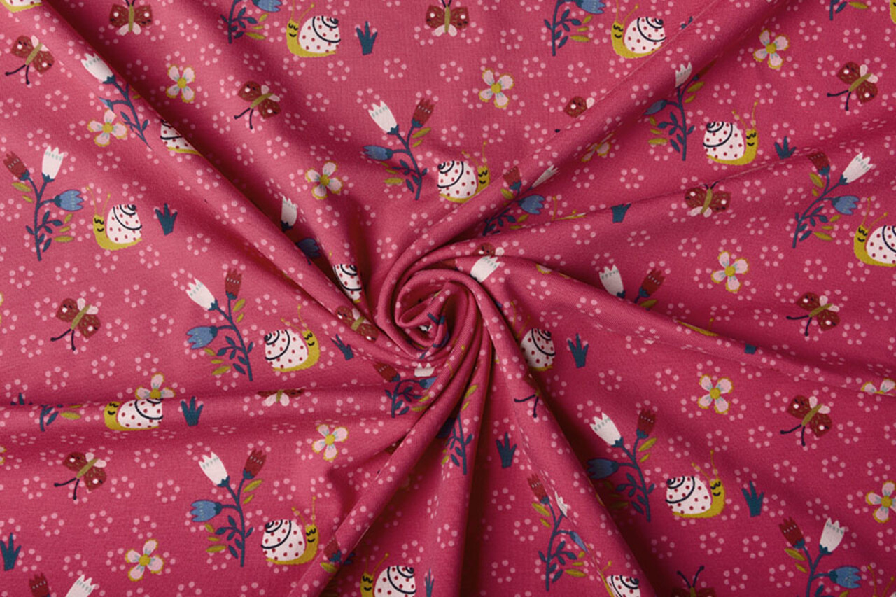 Oeko-Tex®  Cotton Jersey Gastropoda Fuchsia