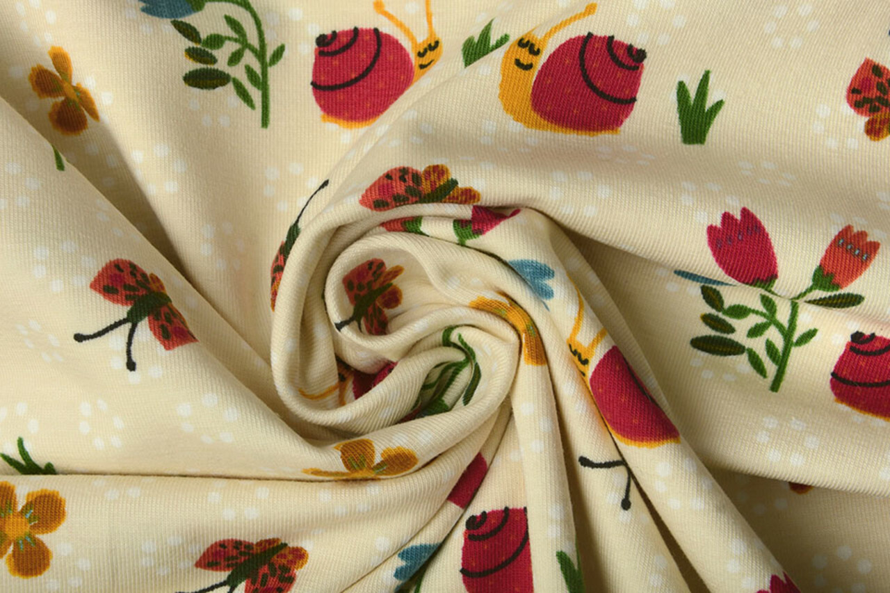 Oeko-Tex®  Cotton Jersey Gastropoda Creme