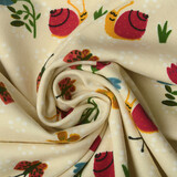 Oeko-Tex®  Baumwolljersey Gastropoda Creme Oeko-Tex®  Baumwolljersey Gastropoda Creme