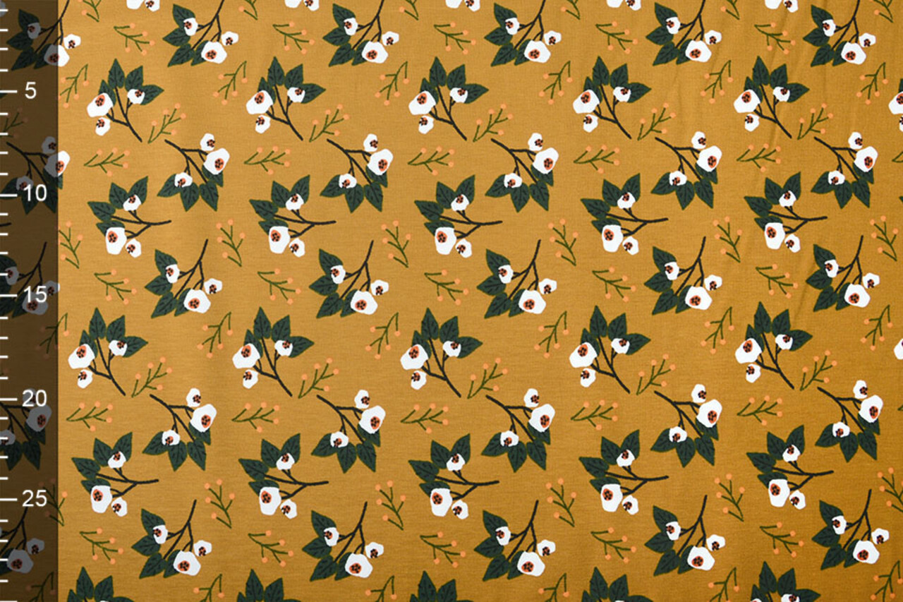 Oeko-Tex®  Baumwolljersey Hazel Senfgrün