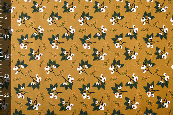 Oeko-Tex®  Baumwolljersey Hazel Senfgrün
